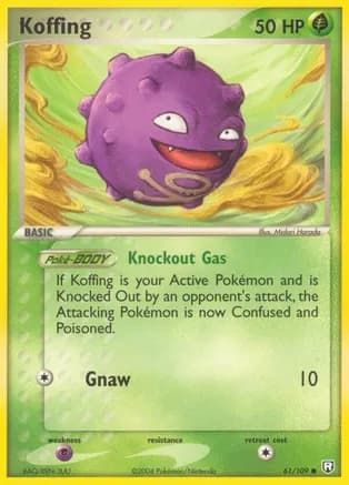 Koffing — EX Team Rocket Returns Pokémon TCG card by Midori Harada