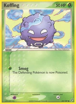 Koffing — EX Deoxys Pokémon TCG card by Hisao Nakamura