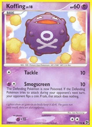 Koffing — Great Encounters Pokémon TCG card by Lee HyunJung