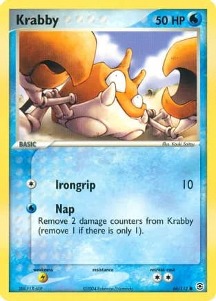 Krabby — EX FireRed & LeafGreen Pokémon TCG card by Kouki Saitou