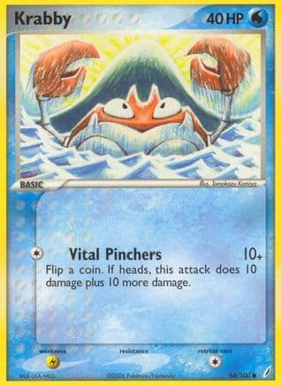 Krabby — Crystal Guardians Pokémon TCG card by Tomokazu Komiya