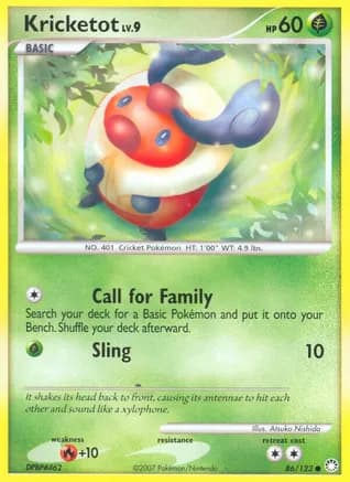 Kricketot — Mysterious Treasures Pokémon TCG card by Atsuko Nishida