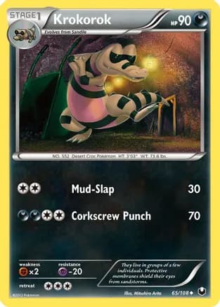 Krokorok — Dark Explorers Pokémon TCG card by Uninori