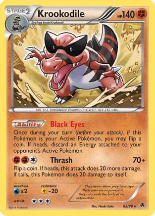 Krookodile — Emerging Powers Pokémon TCG card by Naoki Saito