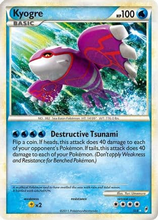 Kyogre (Shiny) — Call of Legends Pokémon TCG card by Yuri Urasawa