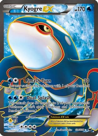 Kyogre EX (104 Full Art) — Dark Explorers