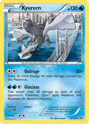 Kyurem — Legendary Treasures Pokémon TCG card by Midori Harada