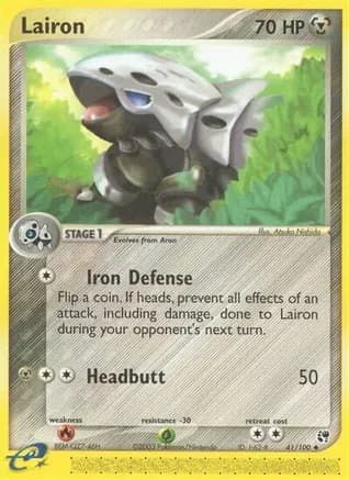 Lairon — EX Sandstorm Pokémon TCG card by Atsuko Nishida
