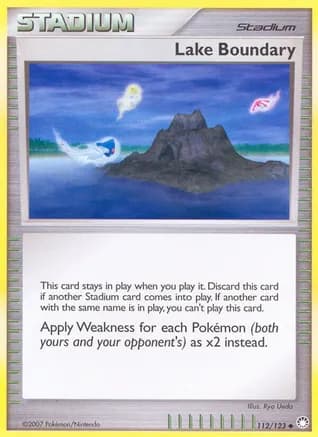 Lake Boundary — Mysterious Treasures Pokémon TCG card by Ryo Ueda