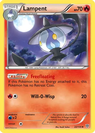 Lampent — Plasma Storm Pokémon TCG card by Kouki Saitou