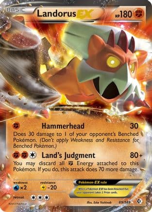 Landorus EX — Boundaries Crossed Pokémon TCG card by Eske Yoshinob