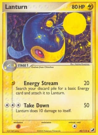 Lanturn — EX Unseen Forces Pokémon TCG card by Hajime Kusajima