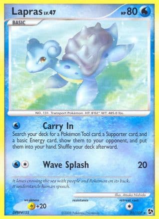 Lapras — Great Encounters Pokémon TCG card by Saya Tsuruta