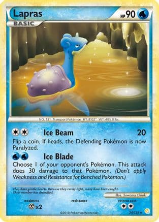 Lapras — HeartGold SoulSilver Pokémon TCG card by Suwama Chiaki