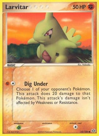 Larvitar — EX Emerald Pokémon TCG card by Nakaoka