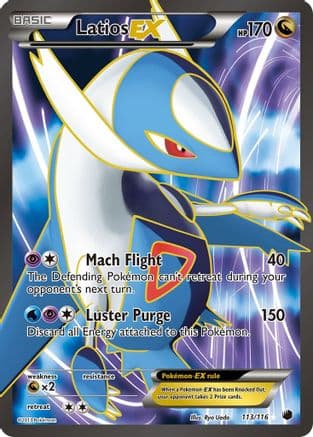 Latios EX (113 Full Art) — Pokémon TCG card