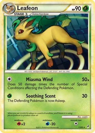 Leafeon — Call of Legends Pokémon TCG card by Atsushi Furusawa