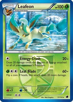 Leafeon (Team Plasma) — Plasma Freeze Pokémon TCG card by 5ban Graphics