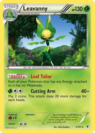 Leavanny — Noble Victories Pokémon TCG card by Oswaldo KATO