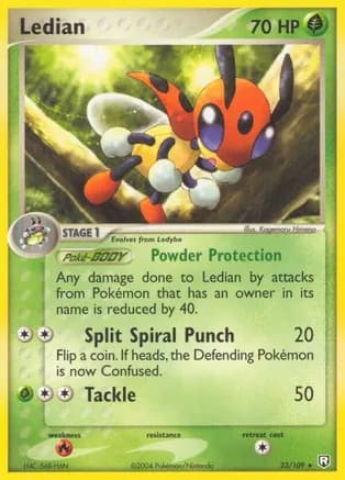 Ledian — EX Team Rocket Returns Pokémon TCG card by Kagemaru Himeno