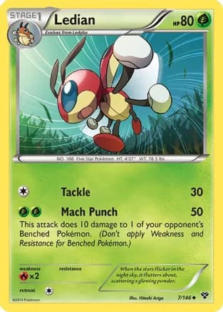 Ledian — XY Base Set Pokémon TCG card by Hitoshi Ariga