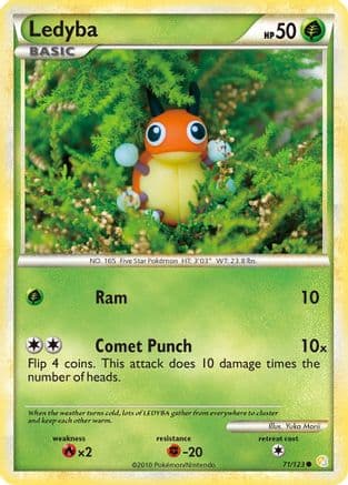 Ledyba — HeartGold SoulSilver Pokémon TCG card by Yuka Morii