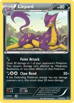 Liepard — Emerging Powers Pokémon TCG card by Akira Komayama