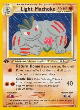 Light Machoke — Neo Destiny Pokémon TCG card by Miki Tanaka