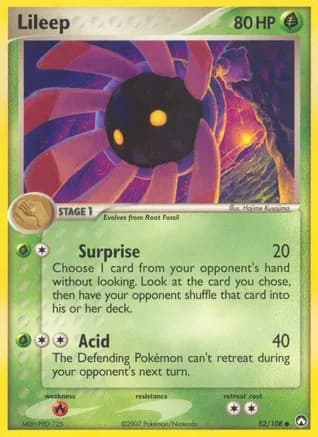 Lileep — EX Power Keepers Pokémon TCG card by Hajime Kusajima