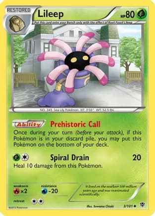 Lileep — Plasma Blast Pokémon TCG card by Suwama Chiaki