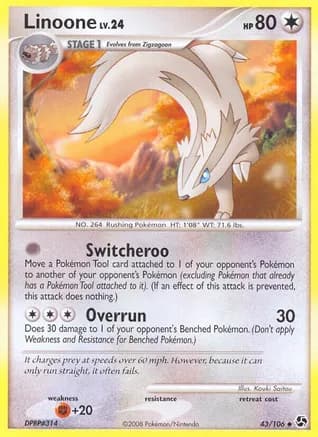 Linoone — Great Encounters Pokémon TCG card by Kouki Saitou