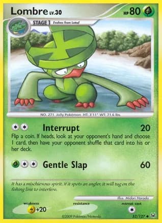 Lombre — Platinum Pokémon TCG card by Midori Harada