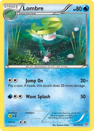 Lombre — Plasma Storm Pokémon TCG card by Suwama Chiaki