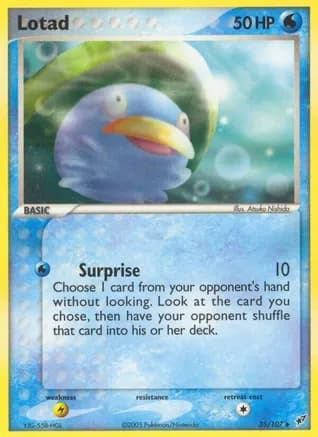 Lotad - 035/107 — EX Deoxys Pokémon TCG card by Yuka Morii