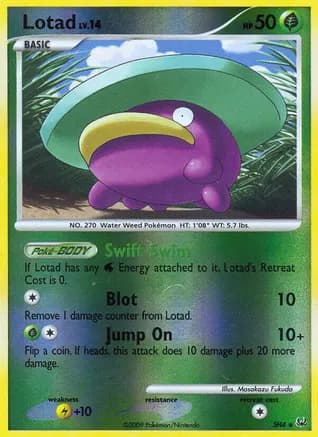 Lotad (Shiny) — Platinum Pokémon TCG card by Masakazu Fukuda