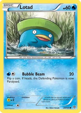 Lotad — Plasma Storm Pokémon TCG card by Midori Harada