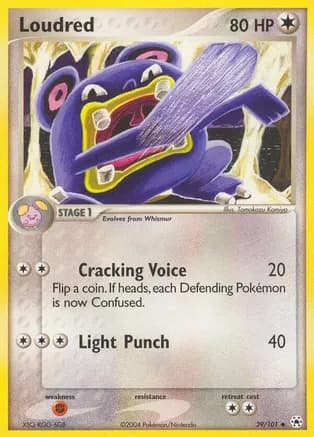 Loudred — EX Hidden Legends Pokémon TCG card by Tomokazu Komiya