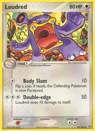 Loudred — EX Emerald Pokémon TCG card by Hajime Kusajima