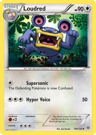 Loudred — Plasma Storm Pokémon TCG card by Aya Kusube