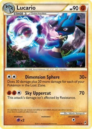 Lucario — Call of Legends Pokémon TCG card by Takashi Yamaguchi