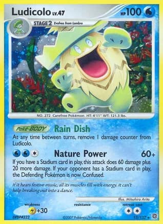 Ludicolo — Secret Wonders Pokémon TCG card by Mitsuhiro Arita