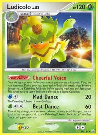 Ludicolo — Platinum Pokémon TCG card by sowsow