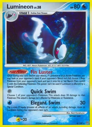 Lumineon — Stormfront Pokémon TCG card by Kent Kanetsuna
