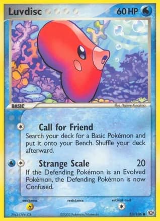 Luvdisc — EX Emerald Pokémon TCG card by Hajime Kusajima