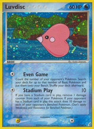 Luvdisc — Crystal Guardians Pokémon TCG card by Kyoko Umemoto
