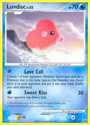 Luvdisc — Platinum Pokémon TCG card by Miki Tanaka