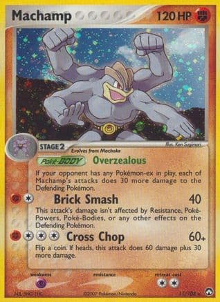 Machamp — EX Power Keepers Pokémon TCG card by Ken Sugimori