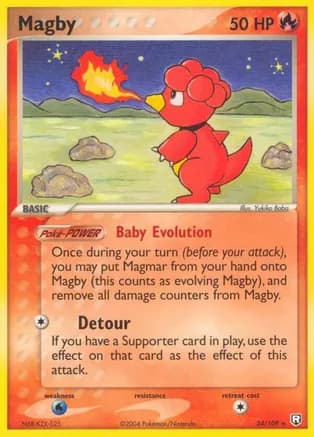 Magby — EX Team Rocket Returns Pokémon TCG card by Yukiko Baba
