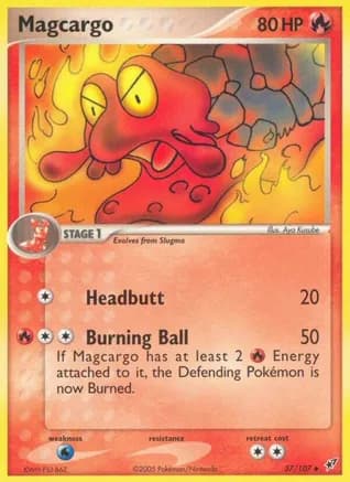 Magcargo - 037/107 — EX Deoxys Pokémon TCG card by Aya Kusube