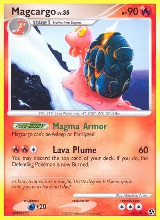 Magcargo — Great Encounters Pokémon TCG card by Mitsuhiro Arita